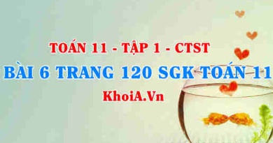 Bài 6 trang 120 SGK Toán 11 Tập 1 Chân trời sáng tạo